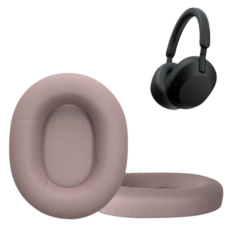 TV, Audio-Video si Foto - Portabile audio - Casti audio - Set 2 pernite pentru casti Kwmobile pentru Sony WH-1000XM5, confort sporit, Piele ecologica, roz - Infinity.ro