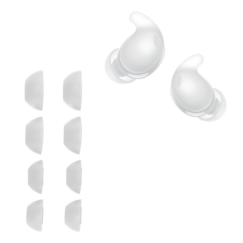 TV, Audio-Video si Foto - Portabile audio - Casti audio - Set 8 dopuri pentru casti Kwmobile pentru Sony LinkBuds Fit WF-LS910N, confort sporit, Silicon, alb - Infinity.ro