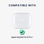 TV, Audio-Video si Foto - Portabile audio - Casti audio - Husa casti Kwmobile pentru Apple AirPods Pro 2, AirPods Pro, anti-alunecare, Piele ecologica, verde - Infinity.ro