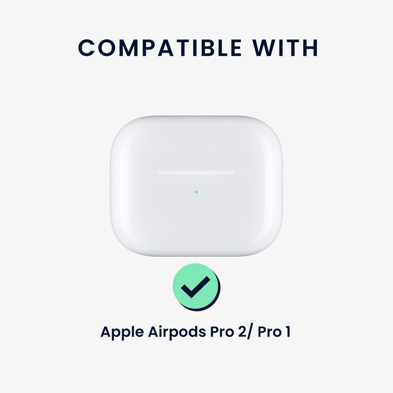TV, Audio-Video si Foto - Portabile audio - Casti audio - Husa casti Kwmobile pentru Apple AirPods Pro 2, AirPods Pro, anti-alunecare, Piele ecologica, verde - Infinity.ro