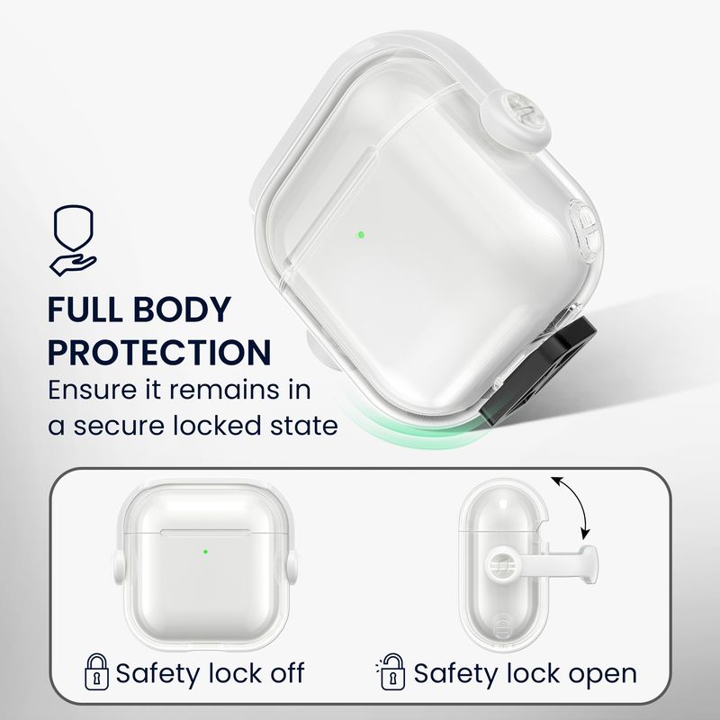 TV, Audio-Video si Foto - Portabile audio - Casti audio - Husa casti Kwmobile pentru Apple AirPods 4, functie stand, Termoplastic, transparent - Infinity.ro