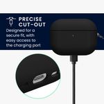 TV, Audio-Video si Foto - Portabile audio - Casti audio - Husa casti Kwmobile pentru Apple AirPods Pro 3, anti-alunecare, Piele ecologica, negru - Infinity.ro