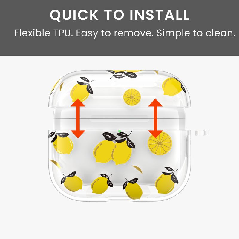 TV, Audio-Video si Foto - Portabile audio - Casti audio - Husa casti Kwmobile pentru Apple AirPods Pro 3, protectie la zgarieturi, Termoplastic, galben, transparent - Infinity.ro