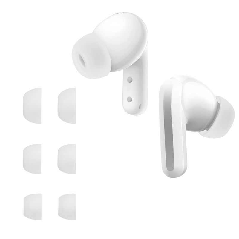 TV, Audio-Video si Foto - Portabile audio - Casti audio - Set 6 dopuri pentru casti Kwmobile pentru Xiaomi Redmi Buds 5, confort sporit, Silicon, alb - Infinity.ro