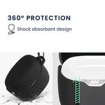 TV, Audio-Video si Foto - Portabile audio - Casti audio - Husa casti Kwmobile pentru JBL Tune Flex, protectie la zgarieturi, Silicon, negru - Infinity.ro