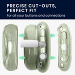 TV, Audio-Video si Foto - Portabile audio - Casti audio - Set 5 pernite pentru casti Kwmobile pentru Apple AirPods Max, AirPods Max 2, antisoc, Termoplastic, transparent, verde - Infinity.ro