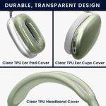 TV, Audio-Video si Foto - Portabile audio - Casti audio - Set 5 pernite pentru casti Kwmobile pentru Apple AirPods Max, AirPods Max 2, antisoc, Termoplastic, transparent, verde - Infinity.ro