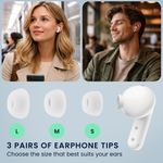 TV, Audio-Video si Foto - Portabile audio - Casti audio - Set 6 dopuri pentru casti Kwmobile pentru Xiaomi Redmi Buds 5, confort sporit, Silicon, alb - Infinity.ro