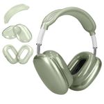 TV, Audio-Video si Foto - Portabile audio - Casti audio - Set 5 pernite pentru casti Kwmobile pentru Apple AirPods Max, AirPods Max 2, antisoc, Termoplastic, transparent, verde - Infinity.ro