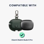 TV, Audio-Video si Foto - Portabile audio - Casti audio - Husa casti Kwmobile pentru Xiaomi Redmi Buds 6 Pro, protectie la zgarieturi, Piele ecologica, verde - Infinity.ro