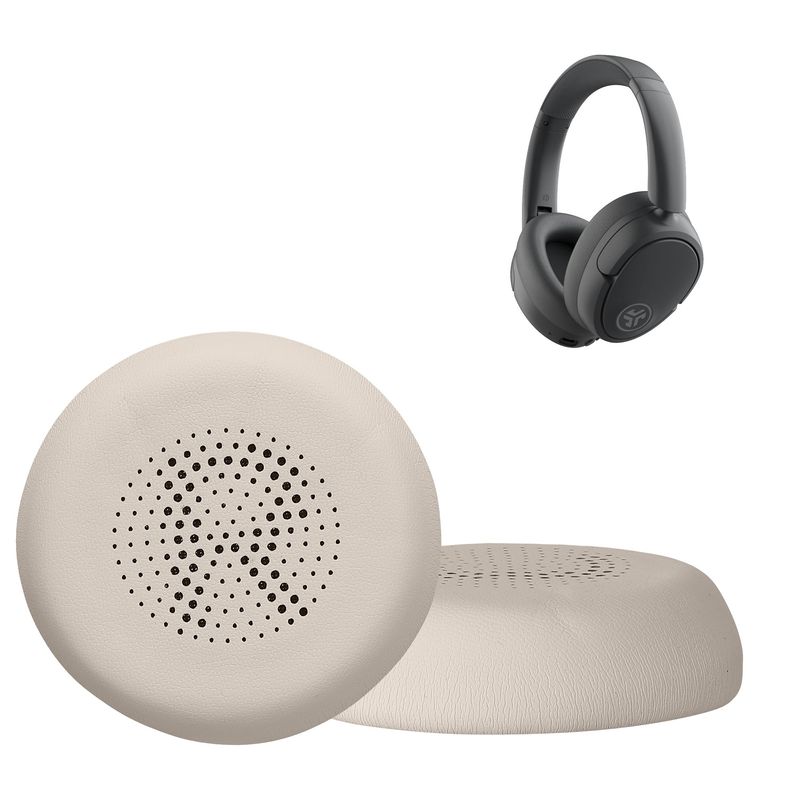 TV, Audio-Video si Foto - Portabile audio - Casti audio - Set 2 pernite pentru casti Kwmobile pentru JLab Go Lux ANC, confort sporit, Piele ecologica, alb - Infinity.ro
