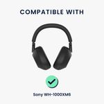 TV, Audio-Video si Foto - Portabile audio - Casti audio - Husa casti Kwmobile pentru Sony WH-1000XM6, protectie la socuri, Silicon, negru - Infinity.ro