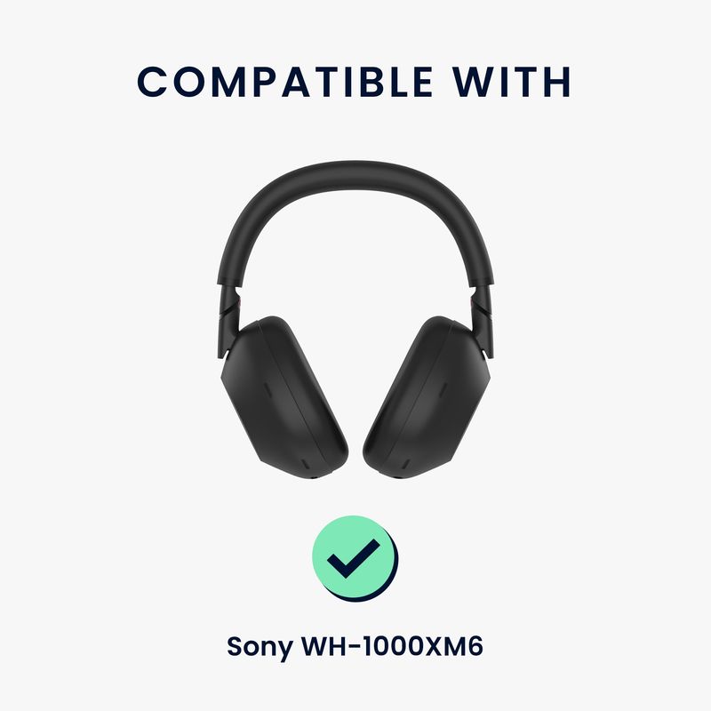 TV, Audio-Video si Foto - Portabile audio - Casti audio - Husa casti Kwmobile pentru Sony WH-1000XM6, protectie la socuri, Silicon, negru - Infinity.ro