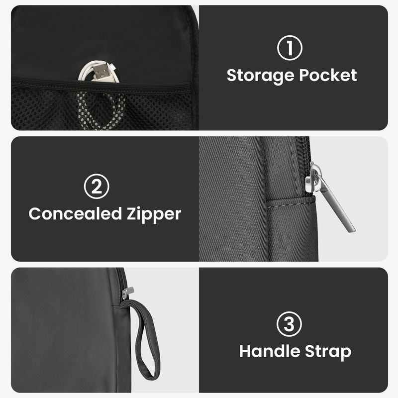 TV, Audio-Video si Foto - Portabile audio - Casti audio - Husa casti Kwmobile pentru Apple AirPods Max, AirPods Max 2, protectie la socuri, Nylon, gri - Infinity.ro