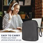 TV, Audio-Video si Foto - Portabile audio - Casti audio - Husa casti Kwmobile pentru Apple AirPods Max, AirPods Max 2, protectie la socuri, Nylon, gri - Infinity.ro