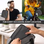 TV, Audio-Video si Foto - Portabile audio - Casti audio - Husa casti Kwmobile pentru Apple AirPods Max, AirPods Max 2, protectie la socuri, Nylon, gri - Infinity.ro