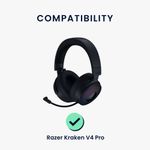TV, Audio-Video si Foto - Portabile audio - Casti audio - Set 2 pernite pentru casti Kwmobile pentru Razer Kraken V4 X, V4, V4 Pro, confort sporit, Piele ecologica, negru - Infinity.ro