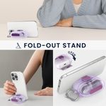 TV, Audio-Video si Foto - Portabile audio - Casti audio - Husa casti Kwmobile pentru Samsung Galaxy Buds 3, Galaxy Buds 3 Pro, functie stand, Termoplastic, mov - Infinity.ro