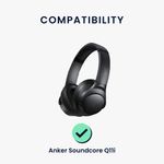 TV, Audio-Video si Foto - Portabile audio - Casti audio - Set 2 pernite pentru casti Kwmobile pentru Anker Soundcore Q11i, confort sporit, Piele ecologica, alb - Infinity.ro