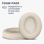 TV, Audio-Video si Foto - Portabile audio - Casti audio - Set 2 pernite pentru casti Kwmobile pentru Anker Soundcore Q11i, confort sporit, Piele ecologica, alb - Infinity.ro