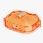 TV, Audio-Video si Foto - Portabile audio - Casti audio - Husa casti Kwmobile pentru Apple AirPods Pro 3, anti-alunecare, protectie la socuri, Silicon, portocaliu, transparent - Infinity.ro