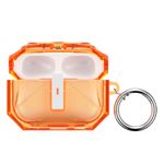 TV, Audio-Video si Foto - Portabile audio - Casti audio - Husa casti Kwmobile pentru Apple AirPods Pro 3, anti-alunecare, protectie la socuri, Silicon, portocaliu, transparent - Infinity.ro