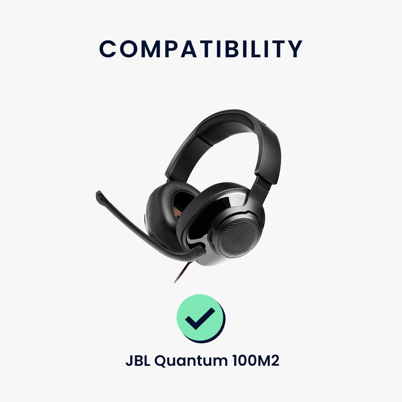 TV, Audio-Video si Foto - Portabile audio - Casti audio - Set 2 pernite pentru casti Kwmobile pentru JBL Quantum 100M2, confort sporit, Textil, negru - Infinity.ro