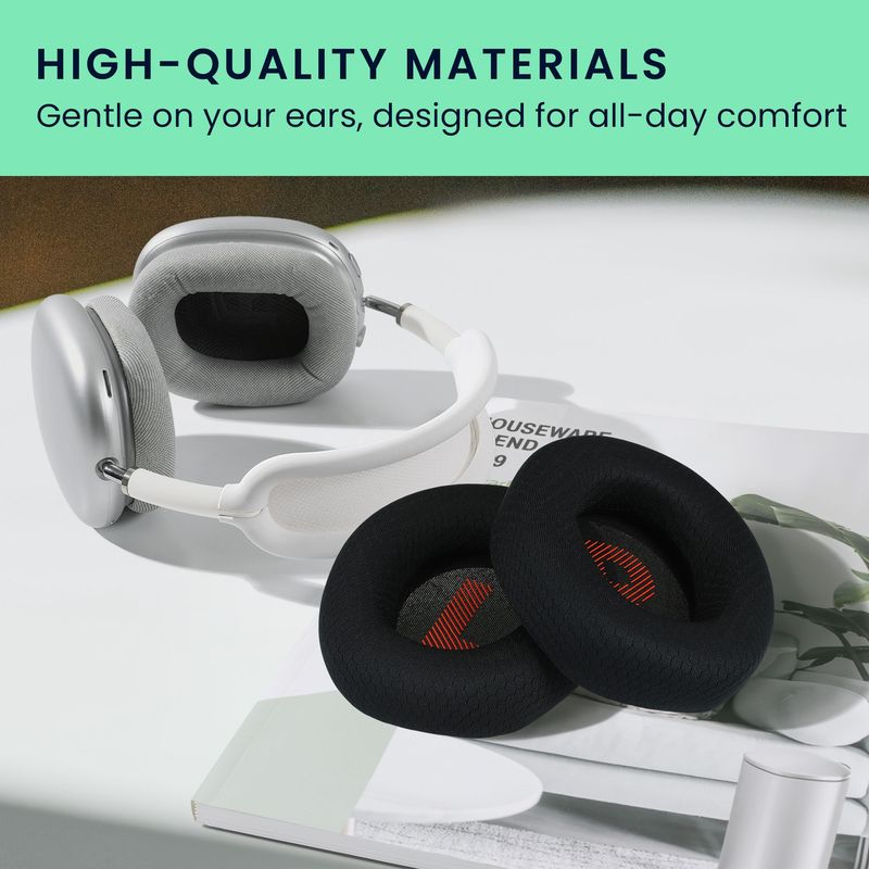 TV, Audio-Video si Foto - Portabile audio - Casti audio - Set 2 pernite pentru casti Kwmobile pentru JBL Quantum 100M2, confort sporit, Textil, negru - Infinity.ro