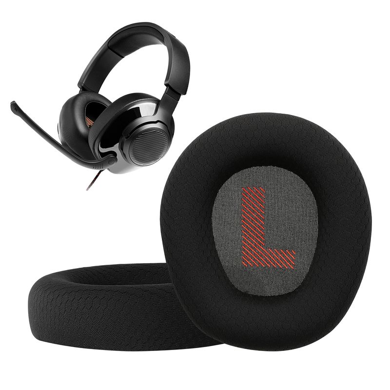 TV, Audio-Video si Foto - Portabile audio - Casti audio - Set 2 pernite pentru casti Kwmobile pentru JBL Quantum 100M2, confort sporit, Textil, negru - Infinity.ro