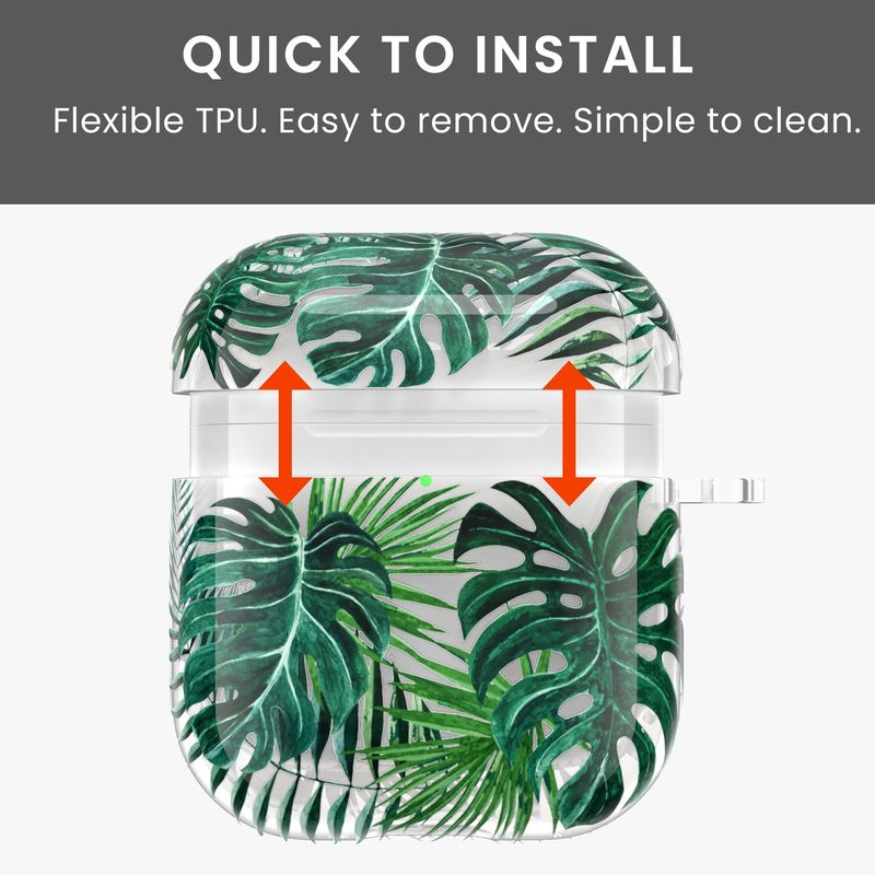 TV, Audio-Video si Foto - Portabile audio - Casti audio - Husa casti Kwmobile pentru Apple AirPods 4, protectie la zgarieturi, Termoplastic, verde, transparent - Infinity.ro