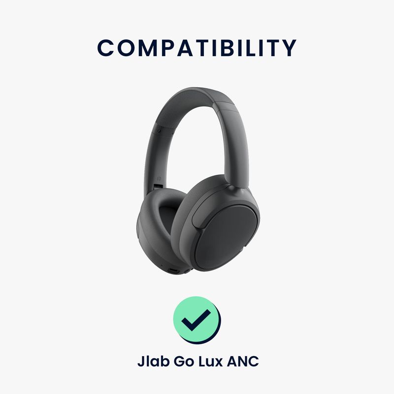 TV, Audio-Video si Foto - Portabile audio - Casti audio - Set 2 pernite pentru casti Kwmobile pentru JLab Go Lux ANC, confort sporit, Piele ecologica, negru - Infinity.ro