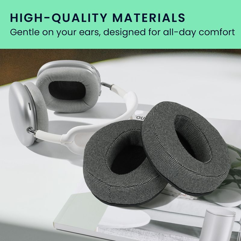 TV, Audio-Video si Foto - Portabile audio - Casti audio - Set 2 pernite pentru casti Kwmobile pentru Sennheiser HD400S, HD450SE, HD458BT, confort sporit, Textil, gri - Infinity.ro