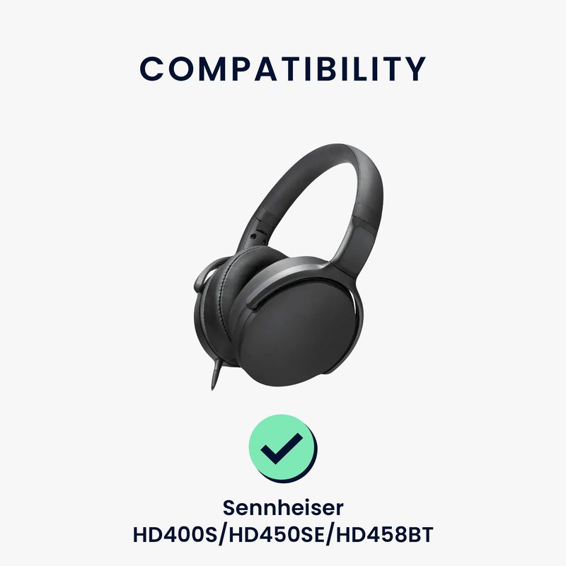 TV, Audio-Video si Foto - Portabile audio - Casti audio - Set 2 pernite pentru casti Kwmobile pentru Sennheiser HD400S, HD450SE, HD458BT, confort sporit, Textil, gri - Infinity.ro
