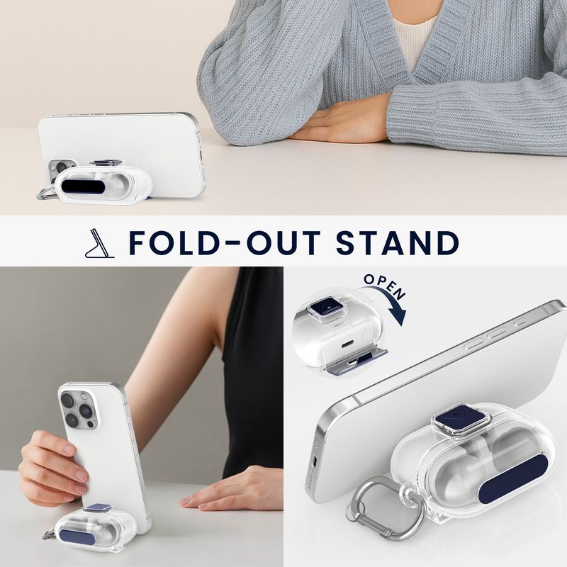TV, Audio-Video si Foto - Portabile audio - Casti audio - Husa casti Kwmobile pentru Samsung Galaxy Buds 3, Galaxy Buds 3 Pro, prindere cu inel, Termoplastic, transparent - Infinity.ro