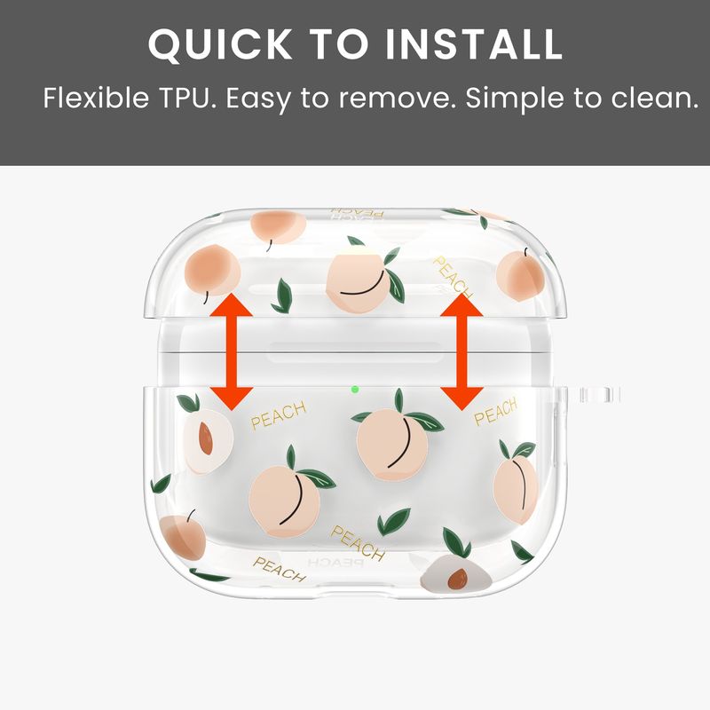 TV, Audio-Video si Foto - Portabile audio - Casti audio - Husa casti Kwmobile pentru Apple AirPods Pro 3, protectie la zgarieturi, Termoplastic, roz, portocaliu - Infinity.ro
