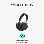 TV, Audio-Video si Foto - Portabile audio - Casti audio - Set 2 pernite pentru casti Kwmobile pentru Beyerdynamic AVENTHO 300, confort sporit, Piele ecologica, negru - Infinity.ro