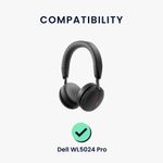 TV, Audio-Video si Foto - Portabile audio - Casti audio - Set 2 pernite pentru casti Kwmobile pentru Dell WL5024 Pro, confort sporit, Piele ecologica, negru - Infinity.ro