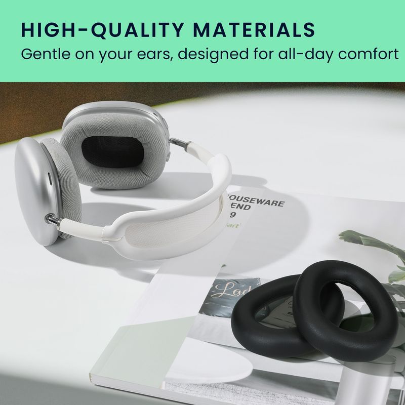 TV, Audio-Video si Foto - Portabile audio - Casti audio - Set 2 pernite pentru casti Kwmobile pentru Beyerdynamic AVENTHO 300, confort sporit, Piele ecologica, negru - Infinity.ro