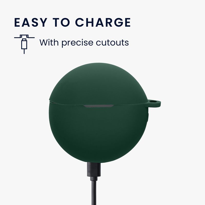 TV, Audio-Video si Foto - Portabile audio - Casti audio - Husa casti Kwmobile pentru Huawei FreeBuds 7i, protectie la zgarieturi, Silicon, verde - Infinity.ro