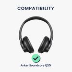 TV, Audio-Video si Foto - Portabile audio - Casti audio - Husa casti Kwmobile pentru Anker Soundcore Q20i, protectie la socuri, Neopren, verde - Infinity.ro