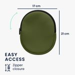 TV, Audio-Video si Foto - Portabile audio - Casti audio - Husa casti Kwmobile pentru Anker Soundcore Q20i, protectie la socuri, Neopren, verde - Infinity.ro