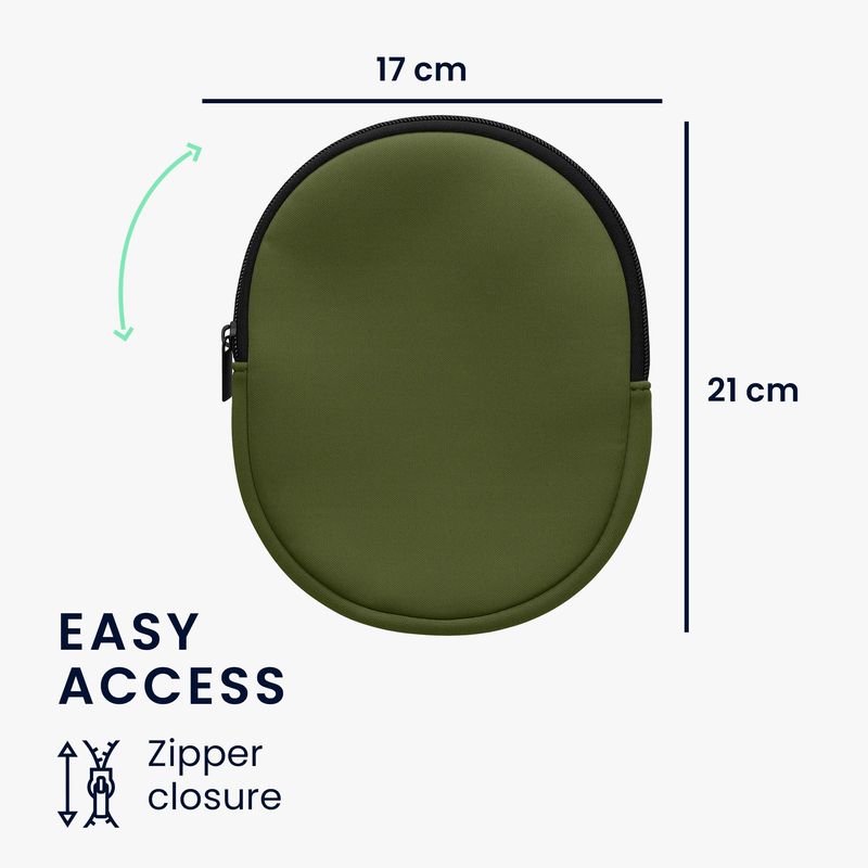 TV, Audio-Video si Foto - Portabile audio - Casti audio - Husa casti Kwmobile pentru Anker Soundcore Q20i, protectie la socuri, Neopren, verde - Infinity.ro