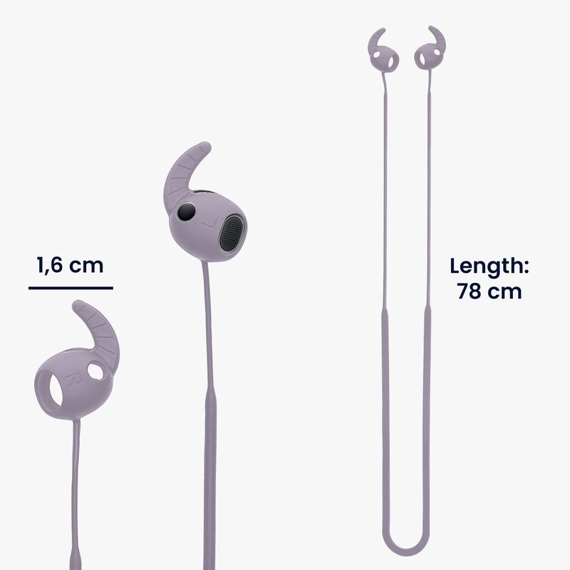 TV, Audio-Video si Foto - Portabile audio - Casti audio - Husa casti Kwmobile pentru Samsung Galaxy Buds 3 Pro, anti-alunecare, Silicon, mov - Infinity.ro