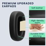 TV, Audio-Video si Foto - Portabile audio - Casti audio - Set 2 pernite pentru casti Kwmobile pentru Bowers & Wilkins PX7 S3, confort sporit, Piele ecologica, negru - Infinity.ro
