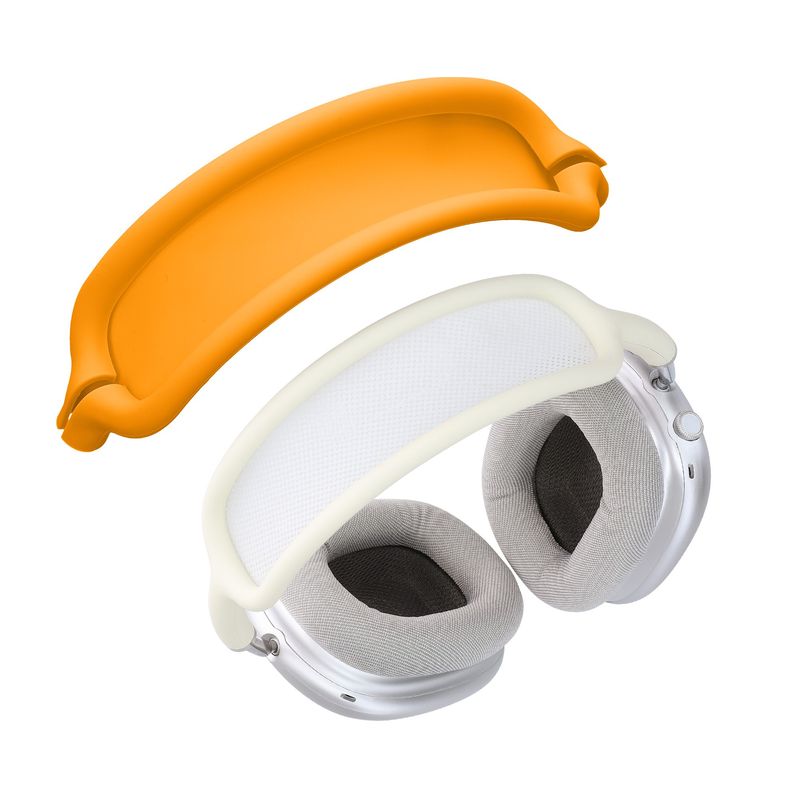 TV, Audio-Video si Foto - Portabile audio - Casti audio - Banda pentru casti Kwmobile pentru Apple AirPods Max, AirPods Max 2, protectie la zgarieturi, Silicon, portocaliu - Infinity.ro