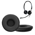 TV, Audio-Video si Foto - Portabile audio - Casti audio - Set 2 pernite pentru casti Kwmobile pentru Jabra Biz 2400 II, confort sporit, Piele ecologica, negru - Infinity.ro