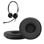 TV, Audio-Video si Foto - Portabile audio - Casti audio - Set 2 pernite pentru casti Kwmobile pentru Jabra Biz 2400 II, confort sporit, Piele ecologica, negru - Infinity.ro