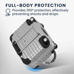 TV, Audio-Video si Foto - Portabile audio - Casti audio - Husa casti Kwmobile pentru Apple AirPods Pro 3, protectie la socuri, Termoplastic, argintiu - Infinity.ro