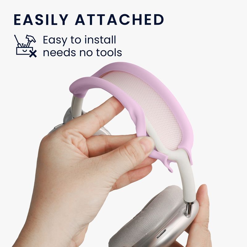 TV, Audio-Video si Foto - Portabile audio - Casti audio - Banda pentru casti Kwmobile pentru Apple AirPods Max, AirPods Max 2, protectie la zgarieturi, Silicon, mov - Infinity.ro