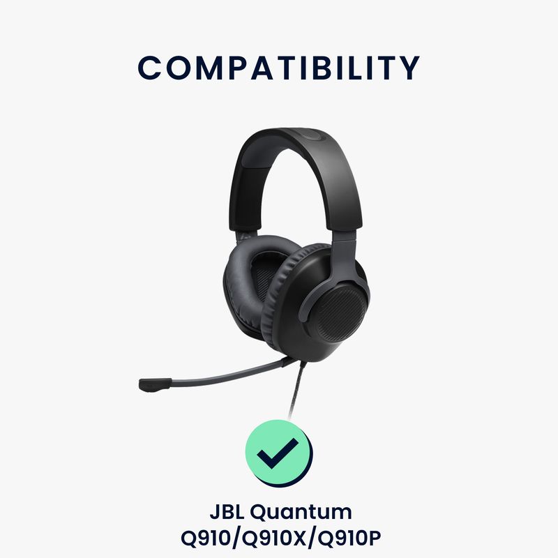 TV, Audio-Video si Foto - Portabile audio - Casti audio - Set 2 pernite pentru casti Kwmobile pentru JBL Quantum Q910, Q910X, Q910P, confort sporit, Piele ecologica, negru - Infinity.ro